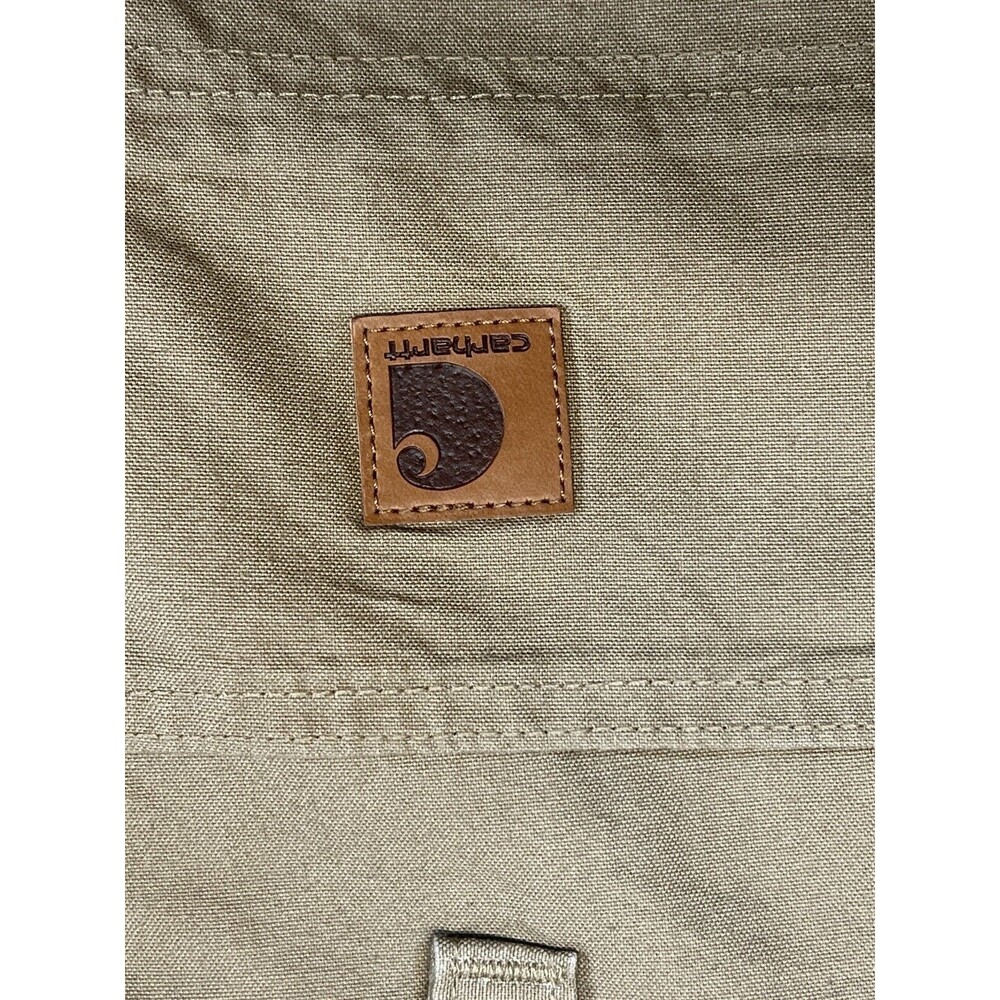 Carhartt Work Pants Mens 38x32 Khaki B151-DKH Loose Fit Canvas Carpenter Rugged - Picture 4 of 9